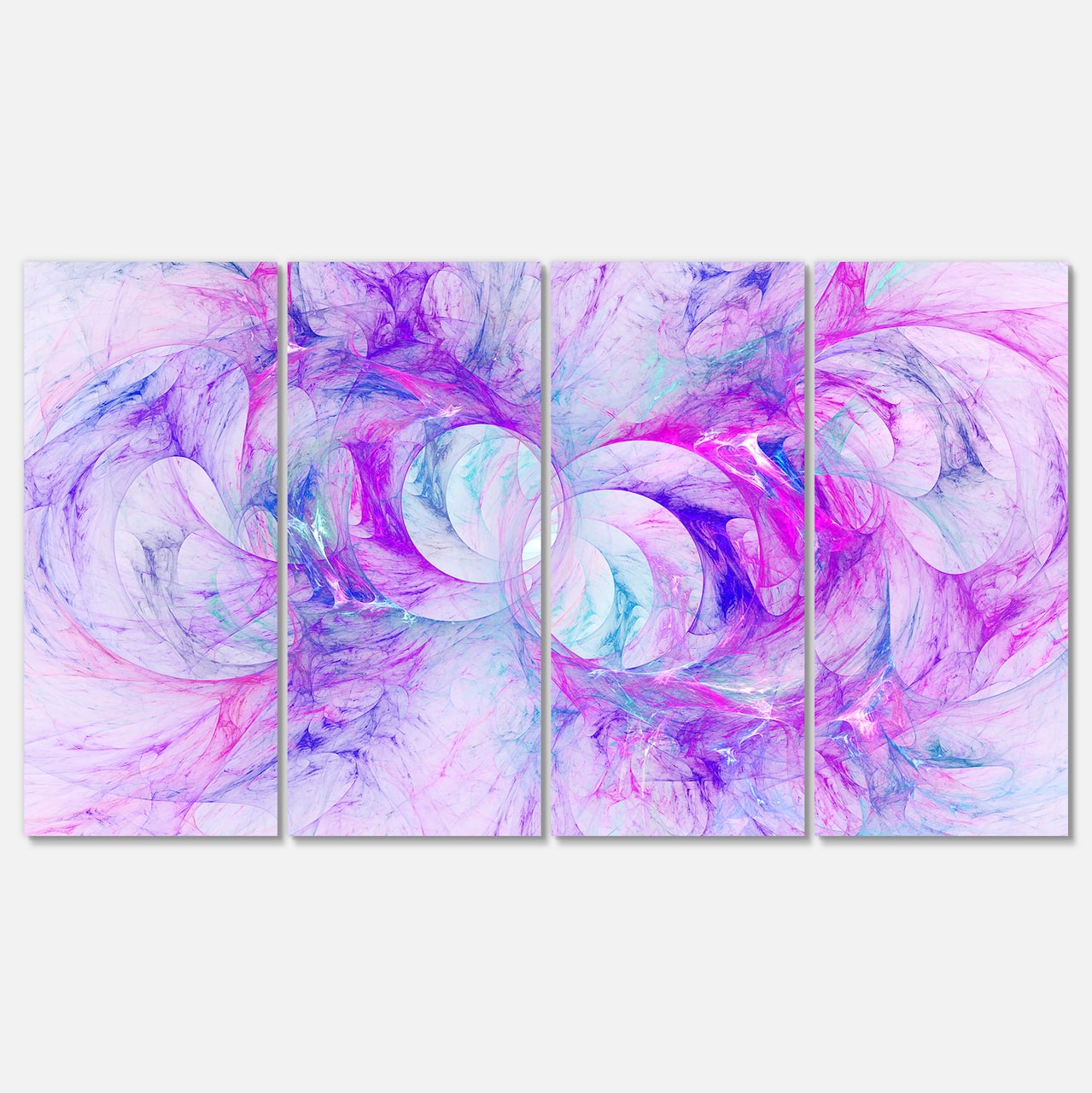 Designart - Light Purple Fractal Texture - Abstract Canvas Art Print